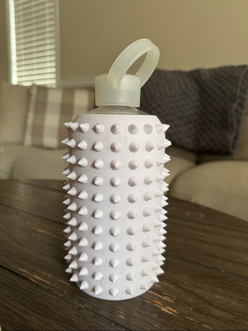 BKR Glass Water Bottle Spiked London (Light Pink) Large 32oz